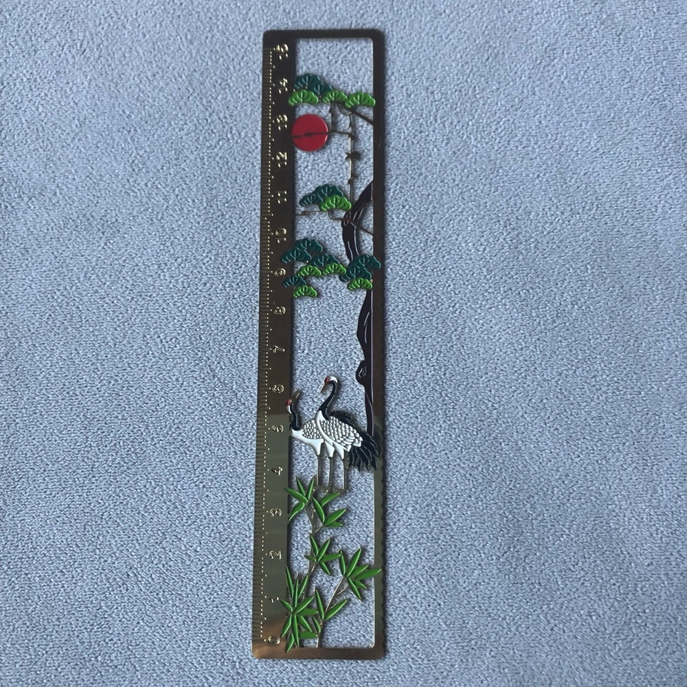 Metal Ruler Bookmark ~ Asian Theme ~ Brand New!